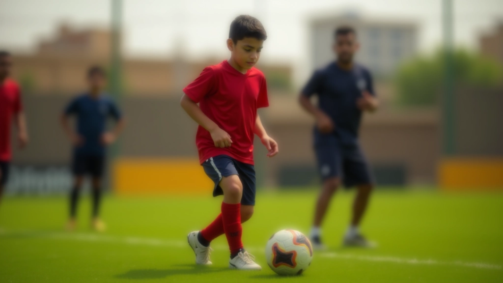 لاعب شاب يمارس تمرين الاستقبال والتمرير بدقة تحت إشراف مدرب متخصص